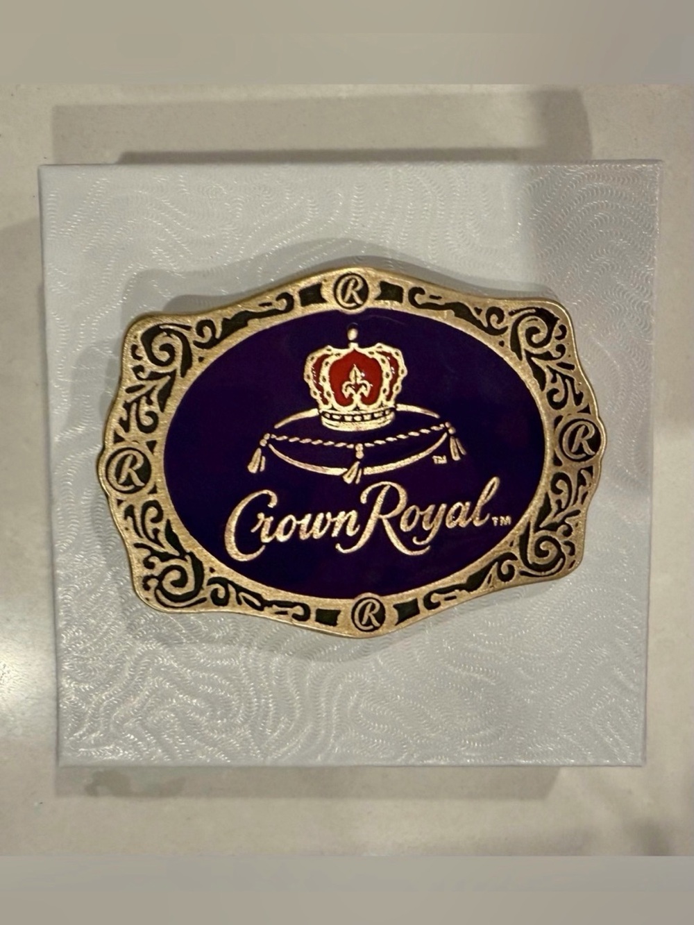 Crown Royal Unisex Belt Buckle w. Box - NEW 3”x2.5” - MULTIPLE available
